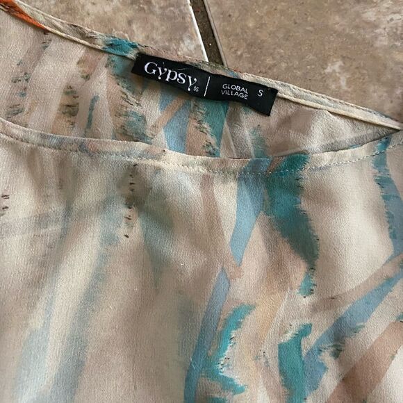 Gypsy S Oversized Silk Tunic Sheer - Picture 2 of 5